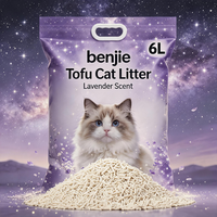 BENJIE 6L/10L/25L Natuurlijk Biologisch Afbreekbaar Spoelbaar Snelklonterende Kattenbakvulling met Extra Geurcontrole van Tofu