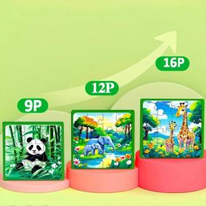 Puzzles magnétiques durables pour enfants de 0 à 3 ans et de 3 à 6 ans, livres de puzzles d'animaux avancés pour les tout-petits, jouets éducatifs préscolaires - Product Image 2