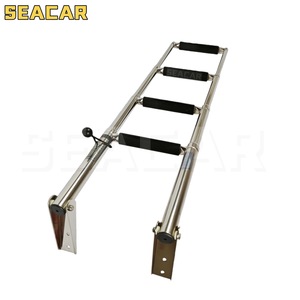 Seacar 4 Step Stainless Steel Telescopic Boat Ladder For <b>Yacht</b> Marine Use - Product Image 2