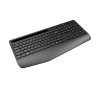 Ergonomic Silent 111Keys ANSI/ISO Layout 2.4G Wireless Keyboard Mouse Combo Multimedia Keys Palm Rest Phone&Pad Holder 1600 DPI