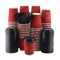 Corrugated Wall Printing Disposable Paper Cups