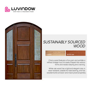 Ultimo Design originale ingresso principale della fabbrica esterno Porte d'ingresso anteriori Porte in <span class=keywords><strong>legno</strong></span> massello Porte - Product Image 3