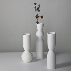 Vasi in Ceramica Bianca Non Smaltata, Decorazioni Moderne <span class=keywords><strong>e</strong></span> Semplici per Casa, Soggiorno, Ufficio, Ornamenti da Tavolo - Product Image 2