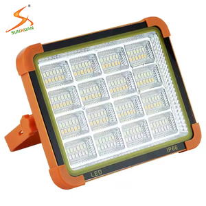 Luces de inundación LED con energía solar portátil para exteriores Iluminación de emergencia de energía con proyector reflector Soporte de carga de <span class=keywords><strong>teléfono</strong></span> - Product Image 3