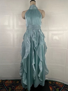 Gaun Panjang Wanita Musim Semi 2026 Vintage Elegan Berkerut Tanpa Lengan dengan Pinggang Terikat Model Terbaru - Product Image 6