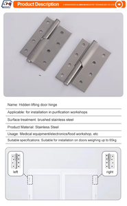 Bản lề nhôm HVAC cho cửa phòng sạch, không bụi dễ lau chùi, Nhiệm Vụ nặng nề, môi trường vô trùng - Product Image 4