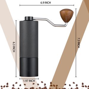 Molinillo de Café Manual Portátil, Mini, de Aleación de Aluminio 420, con 60 Niveles de Ajuste Externo - Product Image 3
