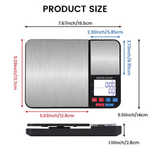 Báscula de alimentos inteligente de fábrica Changxie, doble plataforma, 5KG de peso inoxidable, báscula de alimentos de cocina, báscula de 0,01g - Product Image 2