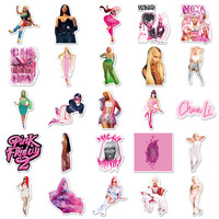 50PCS USA Rappeur chanteur album rose vendredi Nicki Minaj autocollant