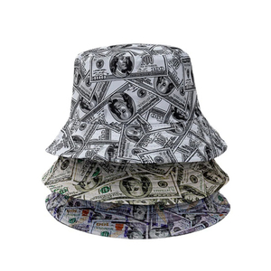 Mũ Mùa Hè Người Đàn Ông Phụ Nữ Unisex Đôi Bên Có Thể Đảo Ngược Bob Chapeau Femme USD Tiền Panama Ngư Dân Mũ Đồng Đô La In Xô Hat - Product Image 1