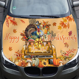 Funda para Capó de Coche Personalizada de 5x4 pies con Banderas para el Día de Acción de Gracias y Juegos Deportivos, Apta para la Mayoría de los Coches y SUVs, el Mejor Regalo - Product Image 1