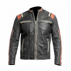 Vente en gros Nouveau design Vêtements d'hiver pour hommes moto de course Vestes en cuir PU d'extérieur - Product Image 1