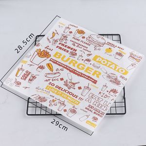 Customized Size Logo Printed Food Grade Biodegradable Burger <b>Greaseproof</b> Sandwich Packaging <b>Paper</b> 100% Wholesome Single Side - Product Image 6