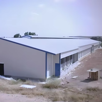 Edificio de Estructura de Acero Ligero Pintado para Talleres Industriales, Fábricas, Almacenes Logísticos, Fabricación, Soldadura y Doblado