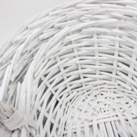Panier de fleurs tissé à la main en saule naturel en forme de bateau, grand panier de rangement