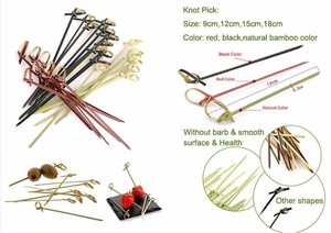 Brochetas de Bambú Desechables Multifuncionales con Mango Largo y Nudos para Cócteles, Frutas, Aperitivos y Ensaladas - Ecológicas y Económicas - Product Image 2