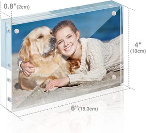 Custom Sized Handmade <b>Double</b>-Sided Clear Acrylic Magnetic Waterproof Eco-Friendly <b>Photo</b> <b>Frame</b> for Desktop Display - Product Image 4