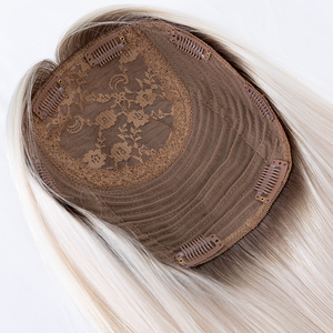 Extensiones de <span class=keywords><strong>Cabello</strong></span> Remy Camboyano Rubio Platino con Raíces Naturales <span class=keywords><strong>para</strong></span> Mujer, con Base de Seda - Product Image 4