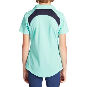 POLO de malla de manga corta para niños, color turquesa, azul marino, 500 - Product Image 5