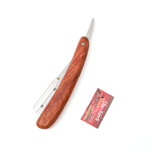 Navaja <span class=keywords><strong>de</strong></span> <span class=keywords><strong>Afeitar</strong></span> Recta Manual para Hombre, con Mango <span class=keywords><strong>de</strong></span> Madera y Hoja Única <span class=keywords><strong>de</strong></span> Acero Inoxidable, con Logotipo Personalizado - Product Image 1