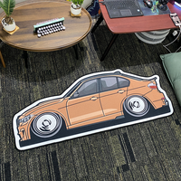 Tapis de chambre à coucher en forme de voiture, lavable, fabriqué à la machine, découpé, salle de jeux, tapis personnalisé avec logo pour enfants