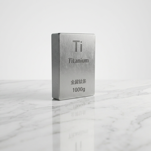 Barra de Titanio Metálico de 1000g, Grado de Inversión, Lámina Sólida de Ti GR1, 99.5% Puro - Product Image 1