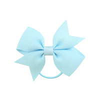 Chouchou en ruban gros grain pour enfants, nœud élastique pour petites filles, support queue de cheval, accessoires pour cheveux, 50 pièces à la mode