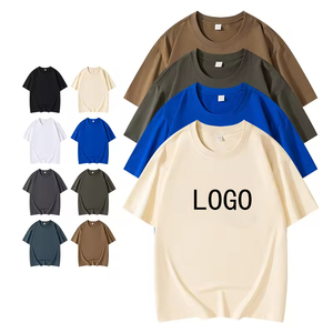 T-shirt in cotone pesante da <span class=keywords><strong>uomo</strong></span>, vestibilità oversize squadrata, 280GSM, spalle scese, tinta unita, streetwear premium, personalizzabile con logo, magliette neutre - Product Image 1
