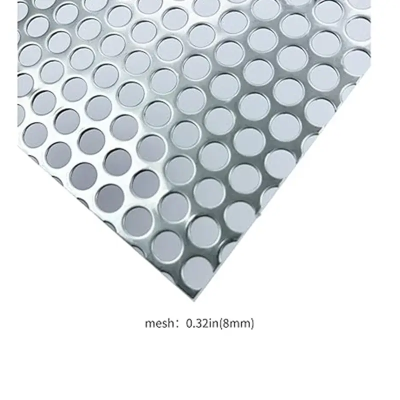 Aluminium Micron Decoratief Rond Gat Geperforeerd Metalen Plaat Geponst Metalen Gaas