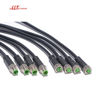 Connecteur de câble LED électrique M8 à 2, 3, 4 ou 5 broches, fiche mâle/femelle, pour câble électrique