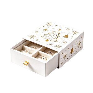 Fashion Luxury Eco-Friendly Recyclable Drawer Jewelry <b>Box</b> with Embossing Dustproof Rigid <b>Gift</b> <b>Box</b> for Daily Jewelry Collection - Product Image 1