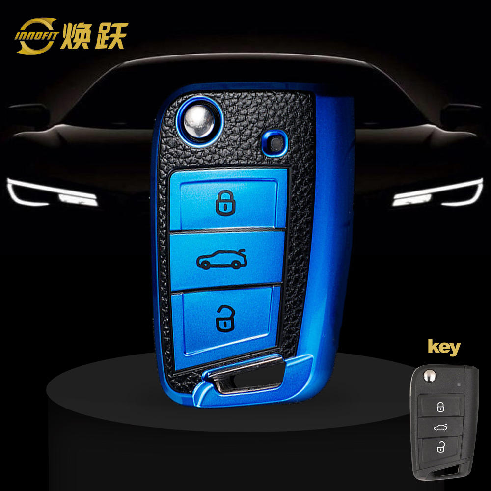 VOA1T1-Cuir noir bleu