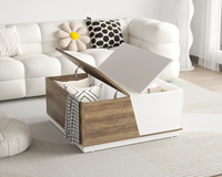 Date 0.8m Chêne Blanc Patchwork Table Basse Minimaliste Moderne Salon Meubles Maison Table Basse