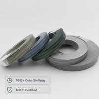 Bande de chant PVC MINGBANG 2mm 50mm aspect bois foncé, épaisseur 0.4-3.0mm, pour accessoires de mobilier, étanche