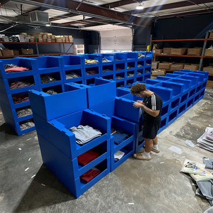 Contenedores de Almacenamiento de Ropa de Plástico Plegables, Apilables y Reciclables para Almacenes, Venta al por Mayor de Fábrica - Product Image 1