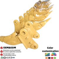 Accessoire Ripper d'excavatrice OEM personnalisé, toutes couleurs, logo, capacité et interface de couplage rapide pour flotte mixte, construction et entrepreneur