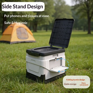 Toilettes portables d'extérieur pour le <span class=keywords><strong>camping</strong></span> et les voyages <span class=keywords><strong>en</strong></span> voiture, toilettes pliables pour voiture, pot de toilette d'urgence extérieur - Product Image 4