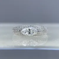 Bague de mariage MuShan en argent sterling 925 avec diamant Moissanite couleur D VVS1 pour femme, bijoux fins brevetés MST