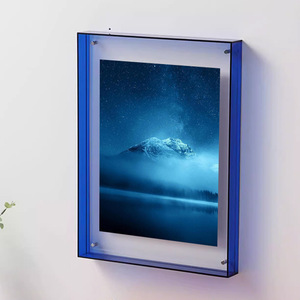 <span class=keywords><strong>Cadre</strong></span> photo en acrylique de luxe, support mural flottant, finition <span class=keywords><strong>ardoise</strong></span> et laiton vieilli, vente en gros - Product Image 5