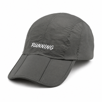 Casquette de course imperméable à 5 panneaux, casquette de camping, visière pliable, fermeture Velcro, séchage rapide, respirante, légère, unisexe, pour l'extérieur