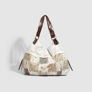 New Large Capacity Women's Shoulder Handbag with Lace Trim Lightweight Casual Tote Purse Wholesale Supplier - Product Image 3