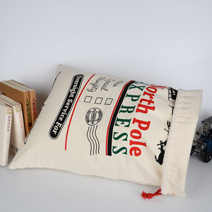 Sac de Noël personnalisable avec cordon de serrage rouge, faible MOQ, <span class=keywords><strong>Express</strong></span> du Pôle Nord, liste des gourdes et des gaissons, sac cadeau de Noël, directement de l'usine - Product Image 5