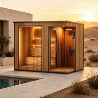Kabin Mandi Luar Ruangan Modern, Kabin Sauna Uap Kering, Kamar Sauna Tradisional, Kabin Sauna Inframerah Hemlock