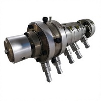 HAN HAI Tornillo Doble Cónico Contrarrotatorio para Tuberías de PVC, Relación L/D 22:1, Control PLC para Aplicaciones de Suministro de Agua, Drenaje y Gas