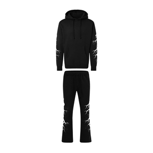 Conjunto Deportivo Personalizado para Hombre, Estampado Sólido, Estilo Urbano, con Capucha, Transpirable, Ecológico, Ligero, Estilo Y2K, Casual, Atlético - Product Image 1