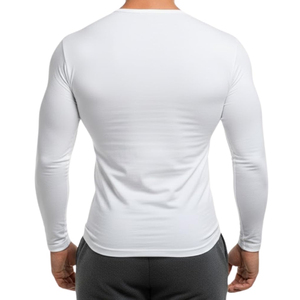 T-shirt de compression léger pour homme, coupe classique, manches longues, respirant, en Spandex/Polyester, haute qualité, idéal pour la gym et l'entraînement - Product Image 5