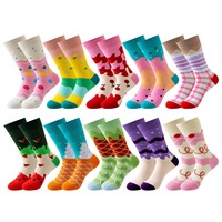 Chaussettes en coton à motif crème glacée 200N, élégantes, mi-mollet, décontractées, pour l'automne, vente en gros, chaussettes athlétiques pour usage quotidien