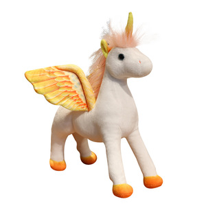 Peluche Unicorno Pegaso Arcobaleno Simulato con Imbottitura in Cotone PP, Regalo di Compleanno per Piccoli Cavalieri Angeli - Product Image 5
