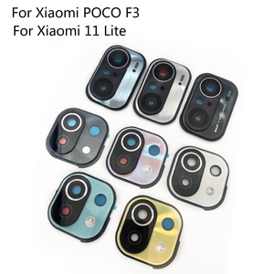 Copriobiettivo posteriore in vetro per fotocamera posteriore con supporto per telaio per Xiaomi <span class=keywords><strong>Mi</strong></span> <span class=keywords><strong>11</strong></span> <span class=keywords><strong>Lite</strong></span> / Poco F3 obiettivo in vetro per fotocamera con telaio - Product Image 2