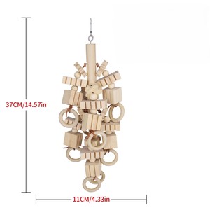 Eco-Friendly 8-Shaped Rattan Bird Cage Accessories Pine Cone Bite Puzzle for <strong>Parrots</strong> Chew <strong>Toys</strong> for Pets - Product Image 1